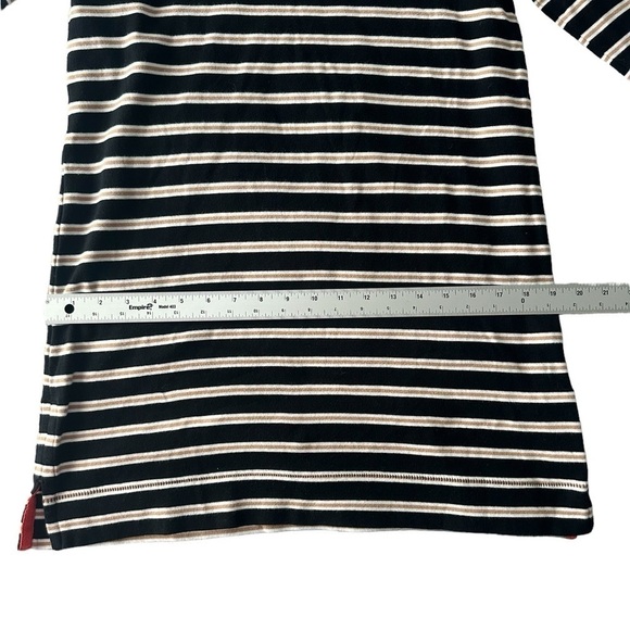 Lou & Grey mini sweater dress striped long sleeve size Large - Picture 12 of 13